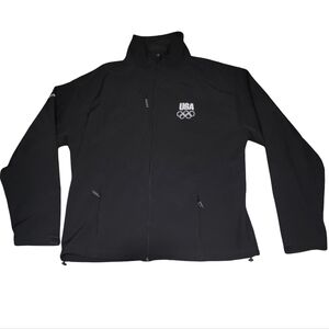 USA Olympic Sixth Ring Member Mens XXL  Black Softshell Performance Jacket